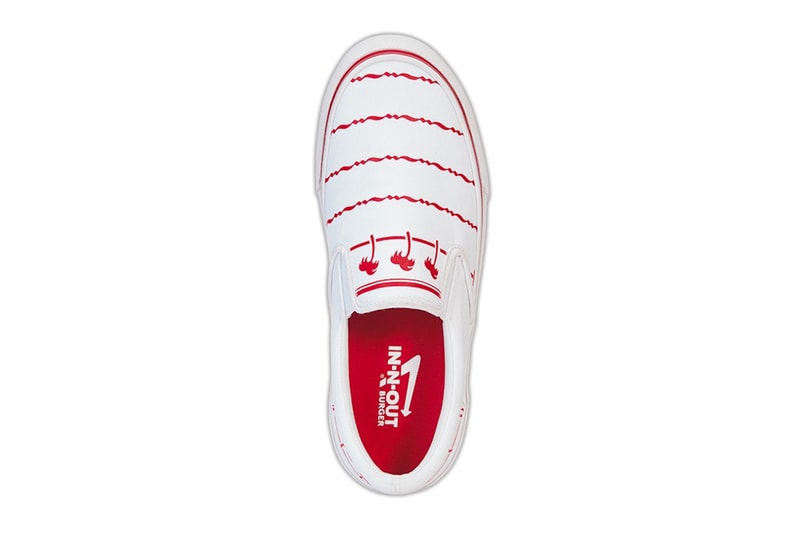 In-N-Out Burger Slip-On Sneakers Shoes Footwear Top Aerial View Insole