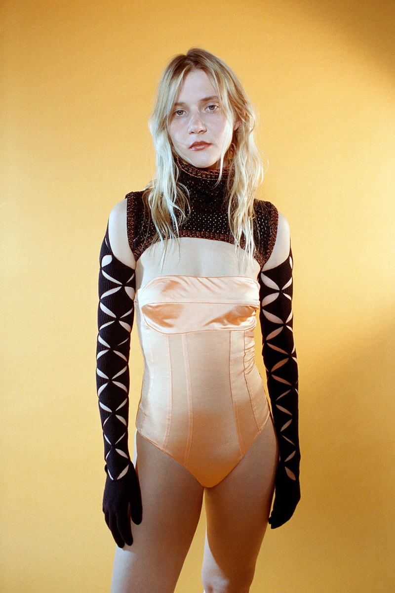 isa boulder fall 2021 knitwear collection dress silk gloves