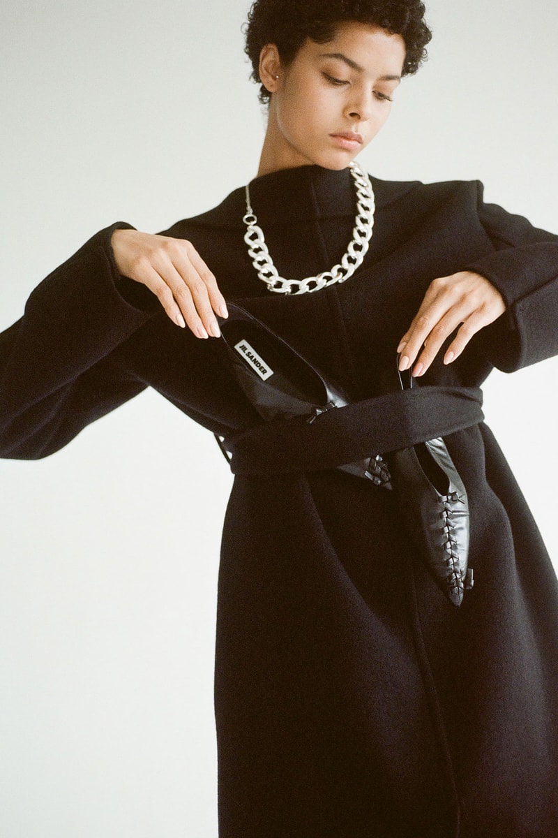 jil sander fall winter collection knitwear coats outerwear shoes release where to buy