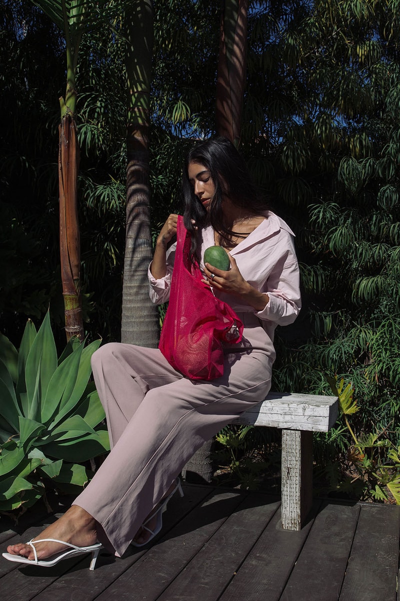 Junes Sustainable Bags Market Tote Release Bio-Degradable Bio-Knit Recycled Plastic