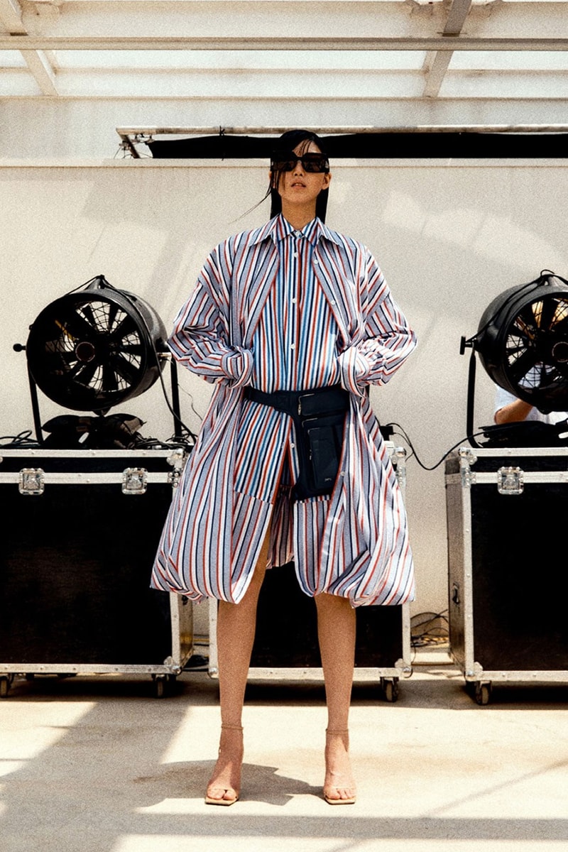 Juun.J Spring/Summer 2022 SS22 Collection Code Kunst AOMG You Get Off Striped Dress