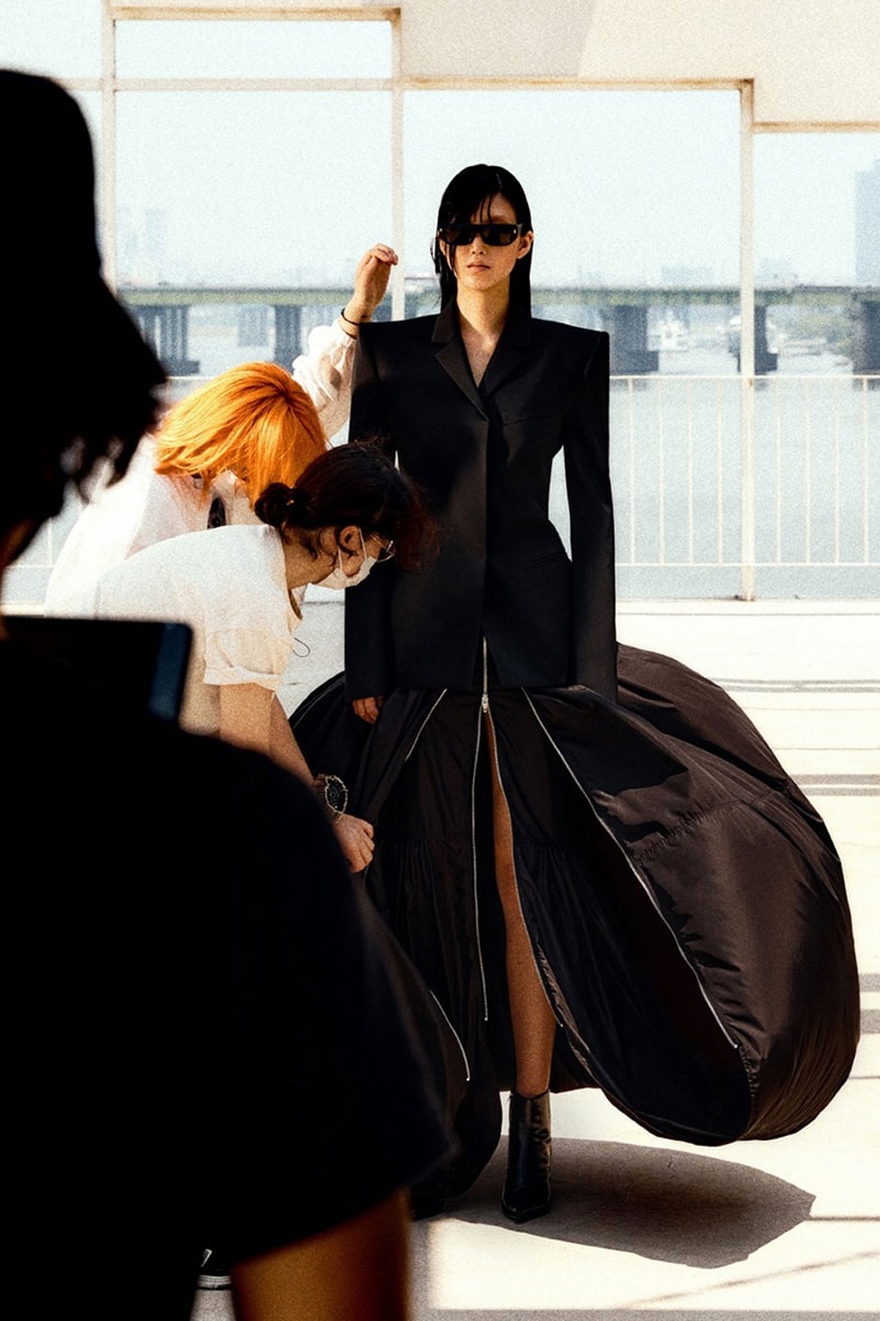 Juun.J Spring/Summer 2022 SS22 Collection Code Kunst AOMG You Get Off Dress Gown Black