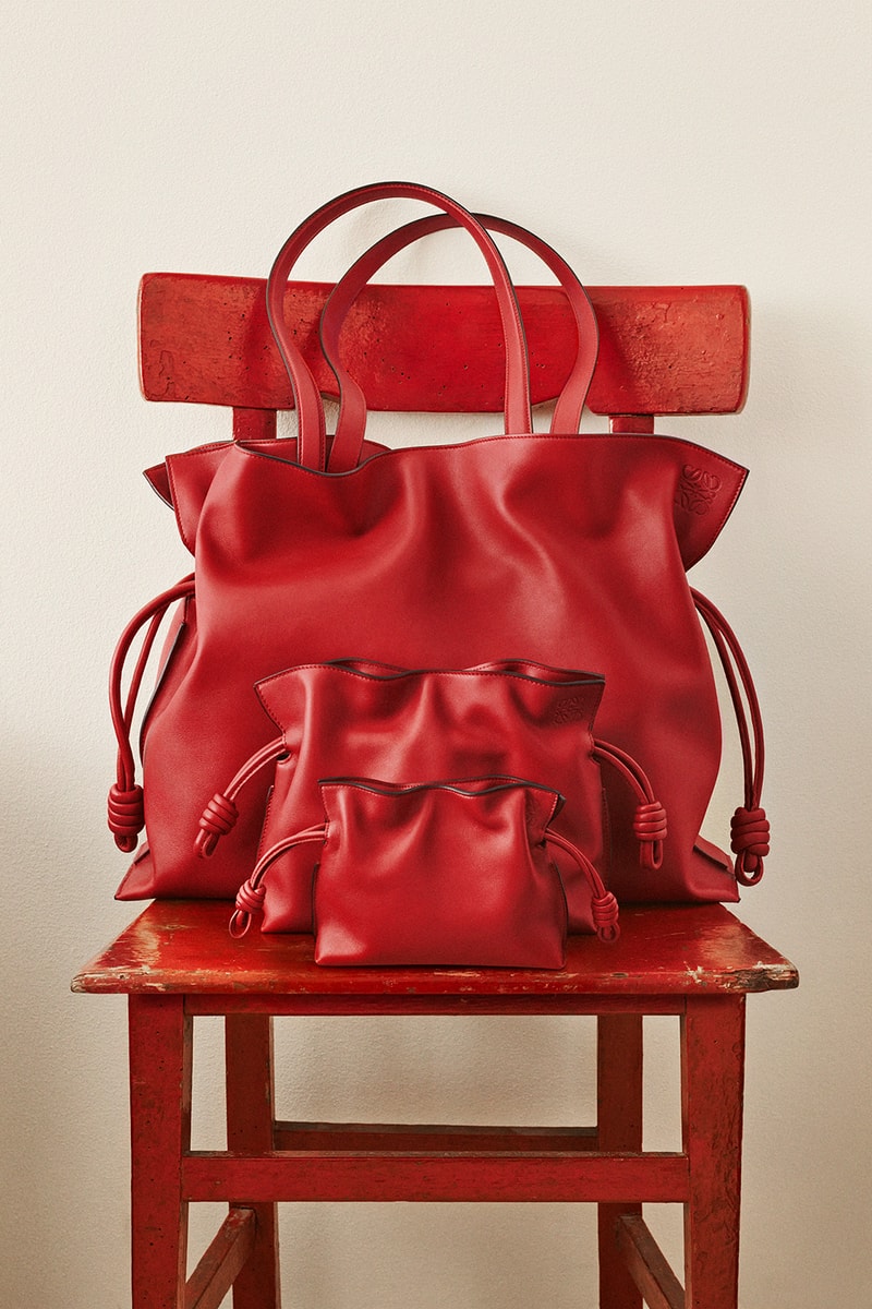 LOEWE Flamenco Nano Clutch bags Red