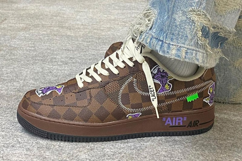 Louis Vuitton Virgil Abloh Nike Air Force 1 AF1 Collaboration Sneakers Footwear Kicks Shoes