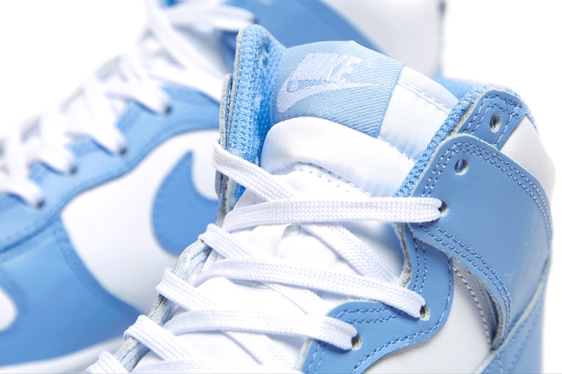 nike dunk high university blue pastel white tongue