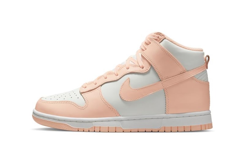 Nike Womens Dunk High Crimson Tint Pink White Footwear Kicks Shoes Footwear Lateral