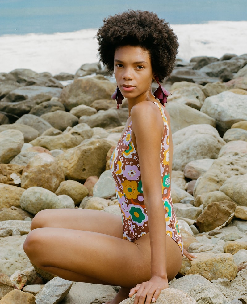 ookioh swimwear ss21 collection floral pattern print one piece