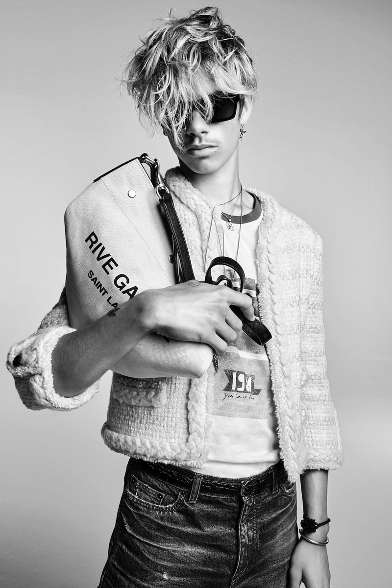 Saint Laurent New Denim Collection Romeo Beckham Shirt Shorts Belt