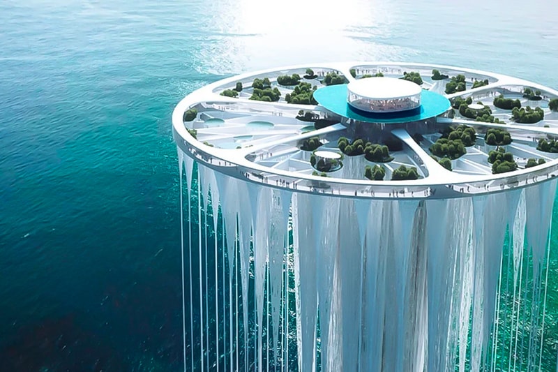 sou fujimoto tower 99 floating islands china shenzhen qianhai bay