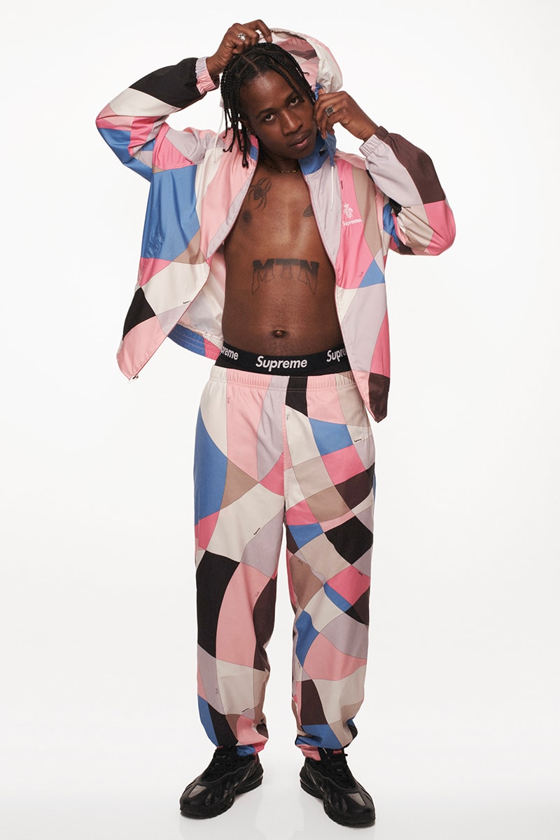 supreme emilio pucci spring 2021 collaboration print jacket hoodie trackpants