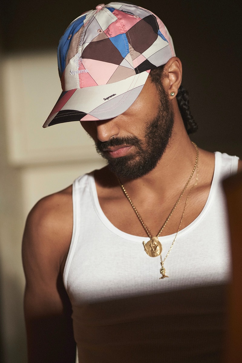 supreme emilio pucci spring 2021 collaboration cap hat