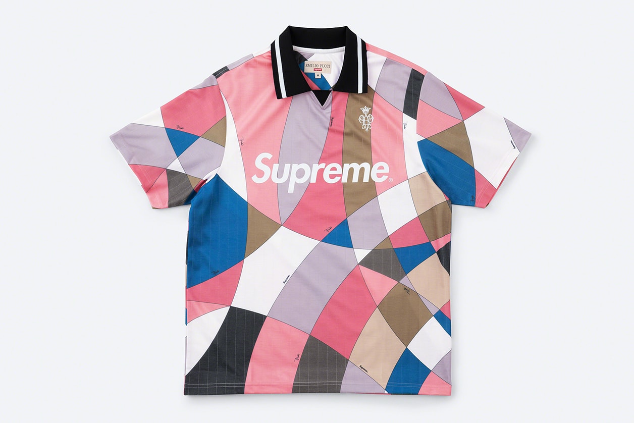 supreme emilio pucci spring collaboration soccer jerseys hoodies fantasia tulipani prints release date info 