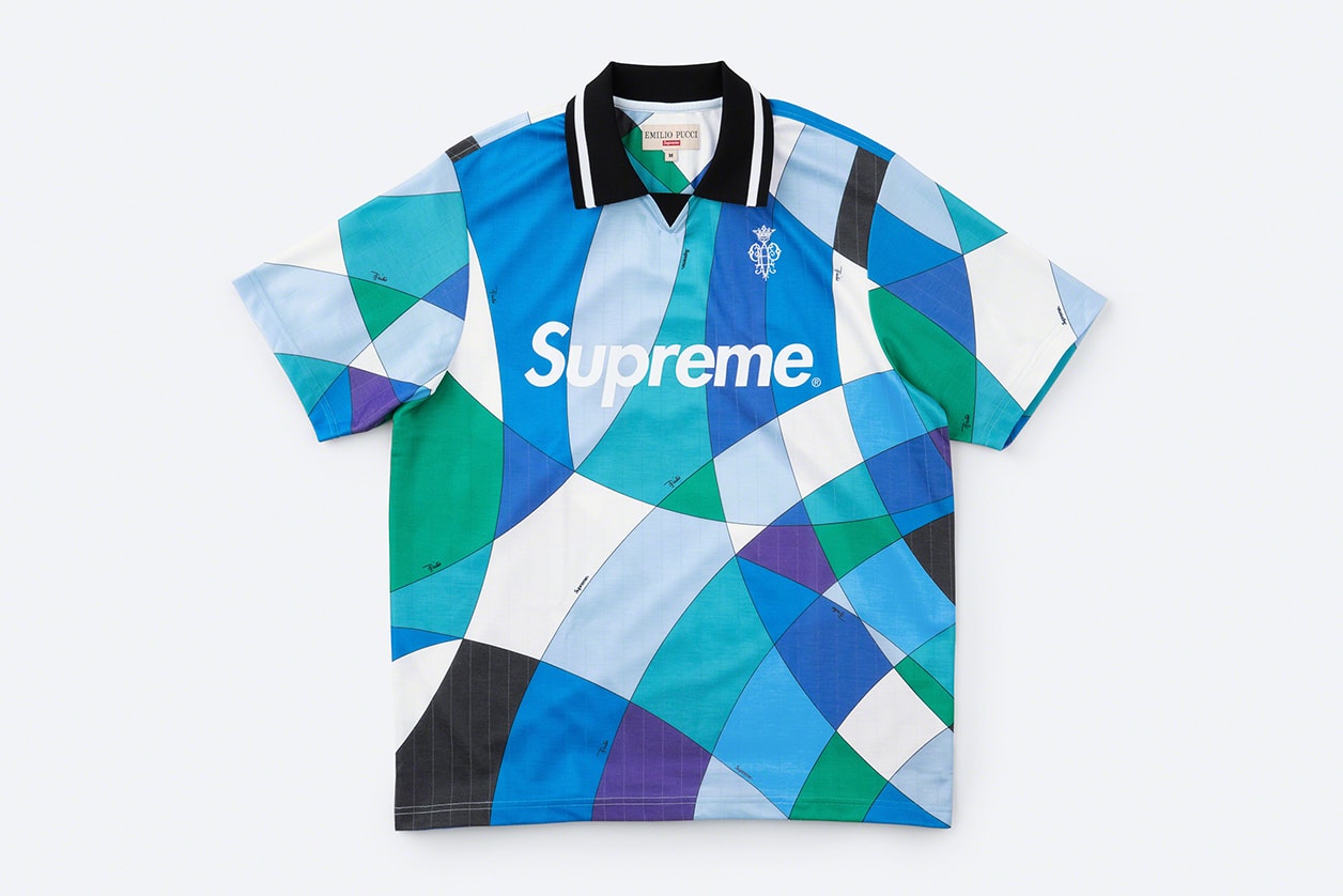 supreme emilio pucci spring collaboration soccer jerseys hoodies fantasia tulipani prints release date info 