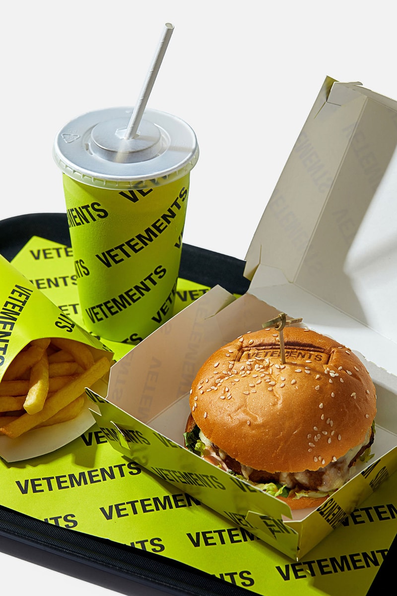 VETEMENTS Burger 2.0 Next Level Edition Combo Meal Vegan Plant-Based Fries Drink KM20 Olga Karput