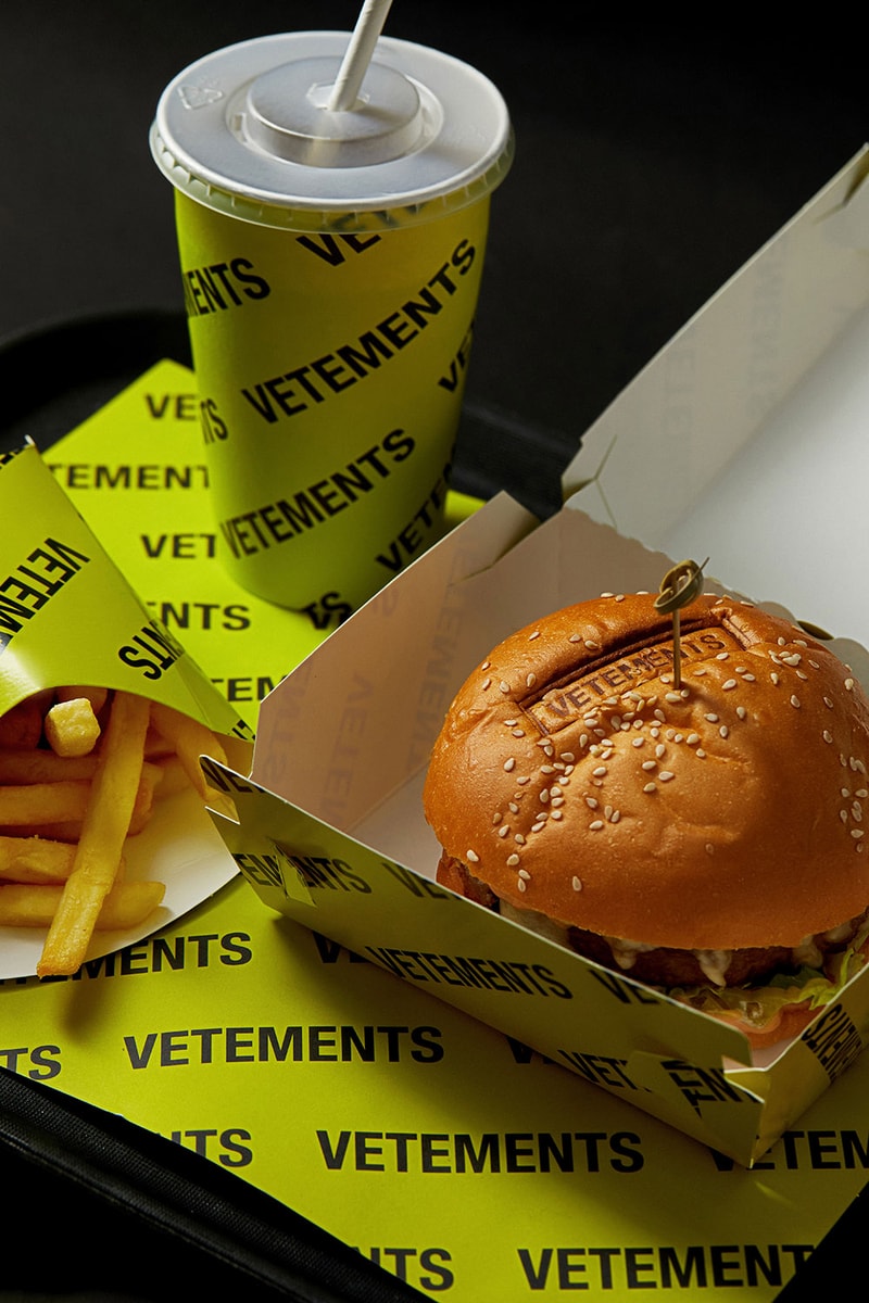 VETEMENTS Burger 2.0 Next Level Edition Combo Meal Vegan Plant-Based Fries Drink KM20 Olga Karput