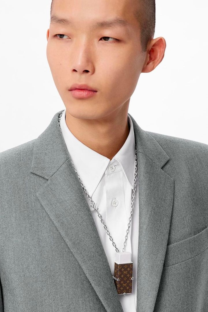 louis vuitton virgil abloh eraser necklaces fw21 accessories suit jacket