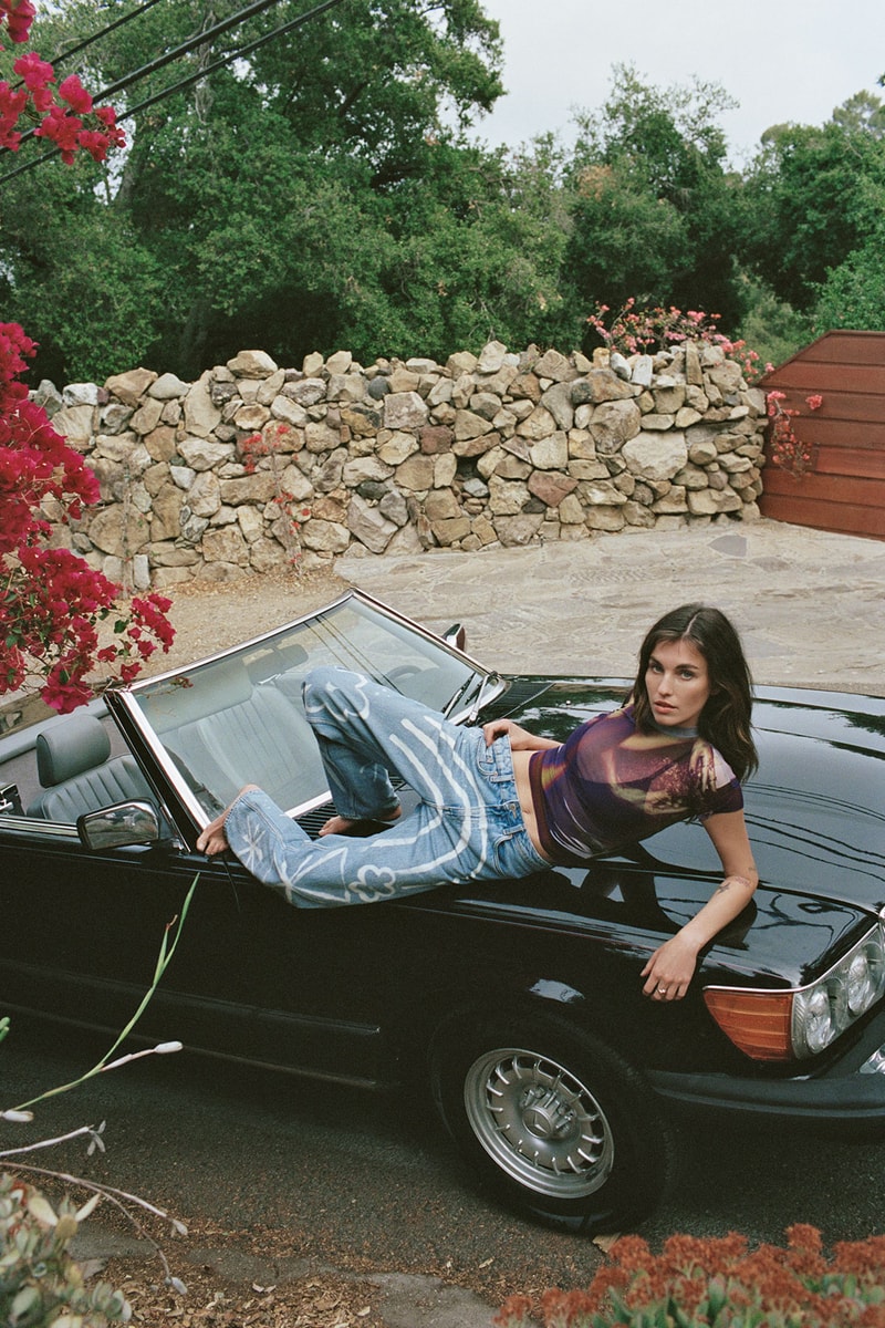 with jean morphology lord newry artist collaboration collection car jeans print t-shirt