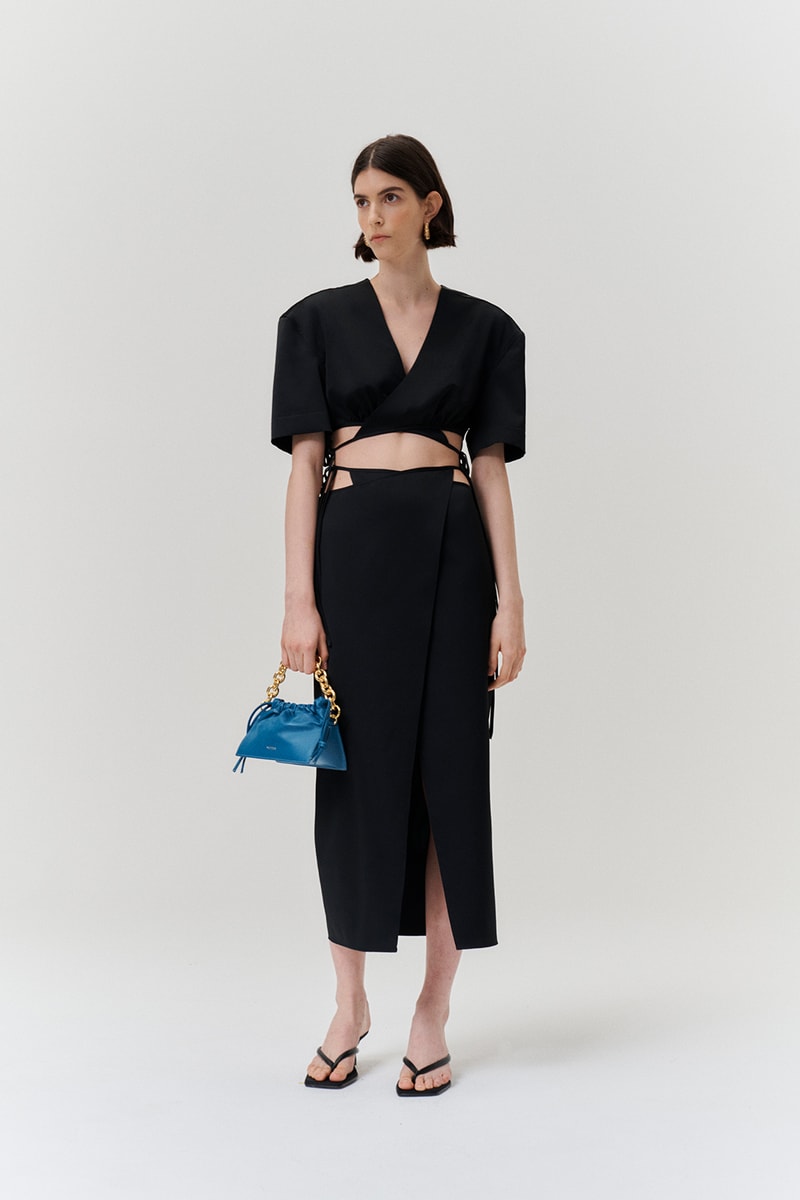 yuzefi fall winter ready to wear collection lookbook sustainable dress bag sandals