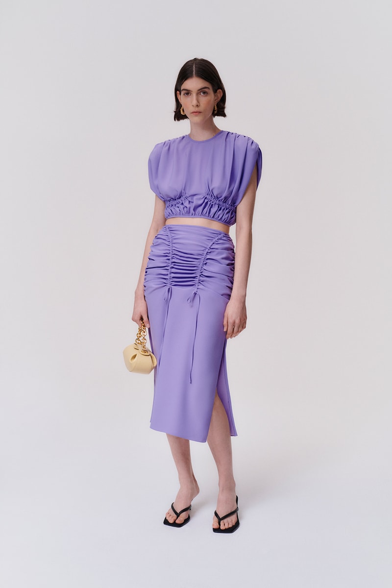 yuzefi fall winter ready to wear collection lookbook sustainable crop top skirt