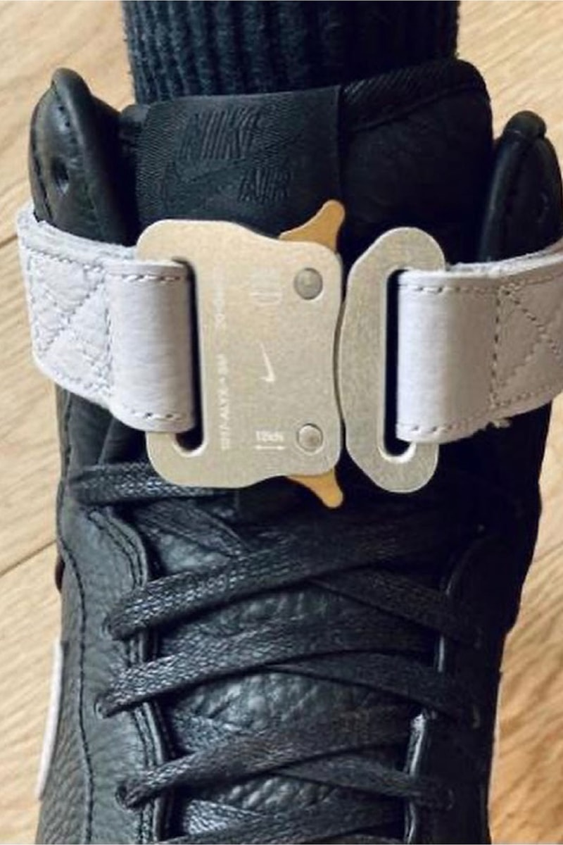 1017 alyx 9sm matthew williams nike air force 1 af1 high collaboration black silver gray buckle
