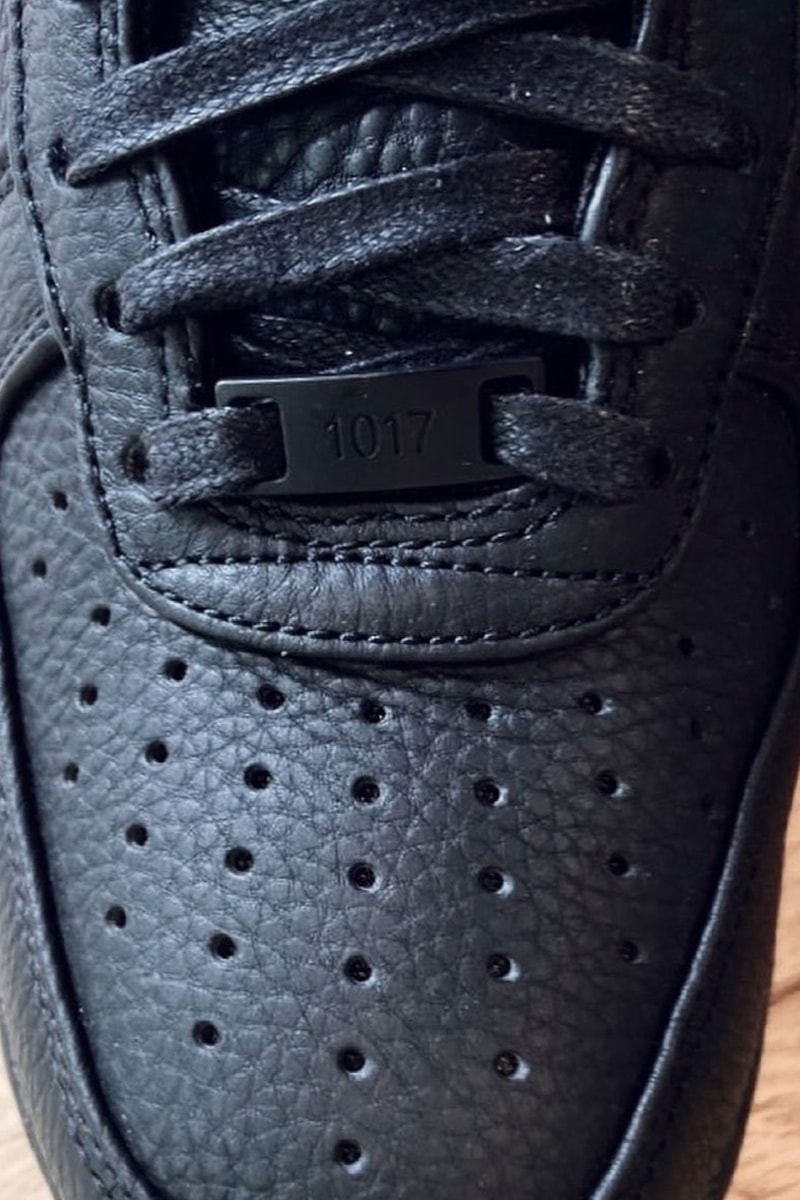 1017 alyx 9sm matthew williams nike air force 1 af1 high collaboration black silver gray toe box shoelaces