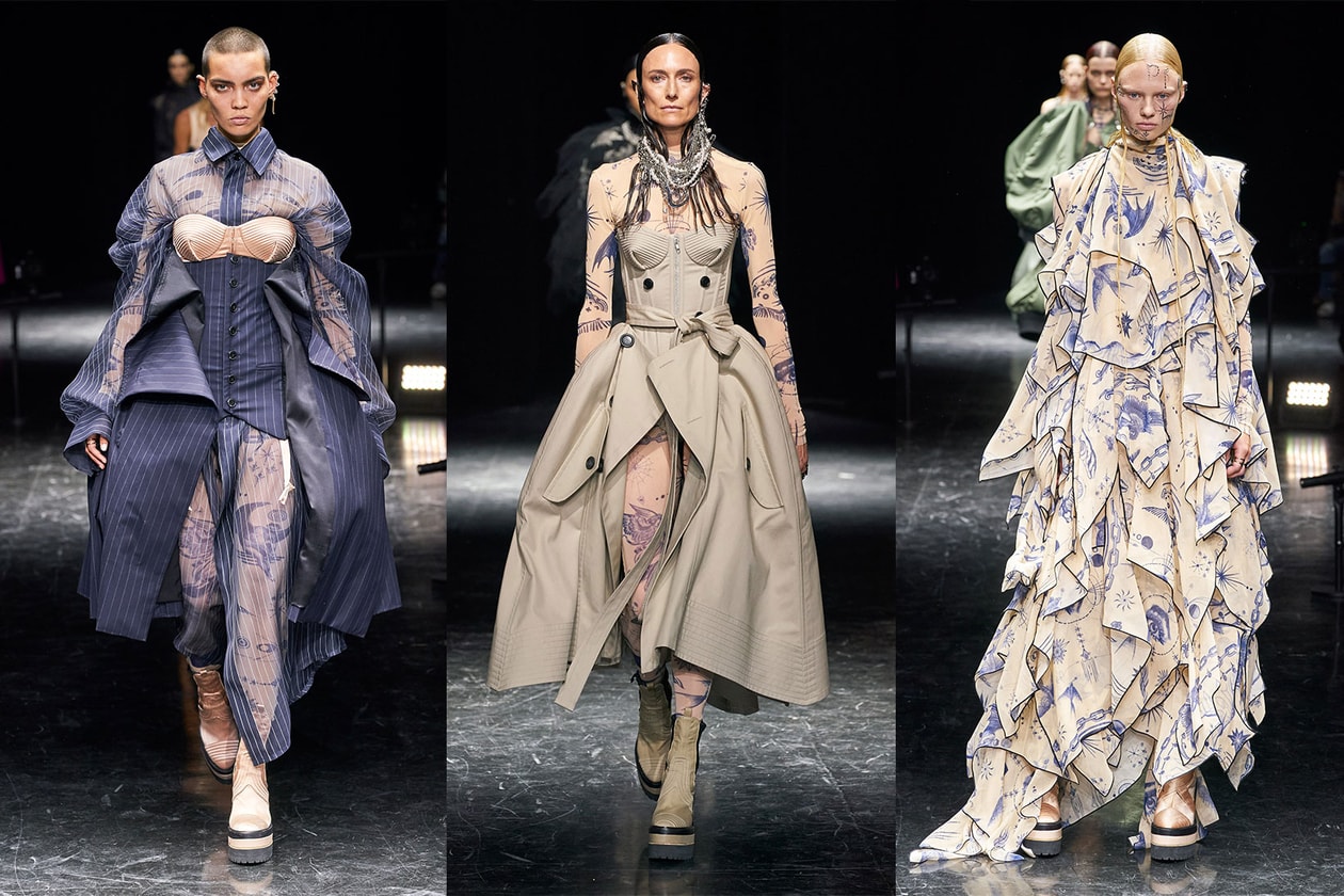 Paris Haute Couture Week 2021 Fall Winter Fashion Shows Collections Balenciaga Jean Paul Gaultier Sacai Chitose Abe Schiaparelli Iris Van Herpen