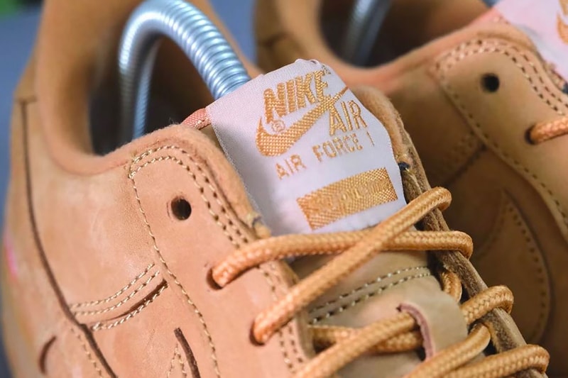 Wheat Supreme Nike Air Force 1 Low Sneakers footwear kicks sneakerhead shoes