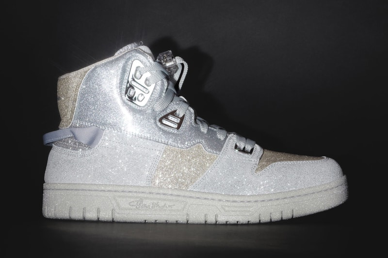 Acne Studios 08STHLM High Glitter Sneakers Footwear Shoes Kicks White Silver Gray