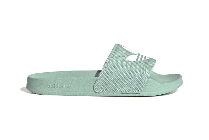 adidas Adilette Lite Slides Hazy Green Cloud White Footwear