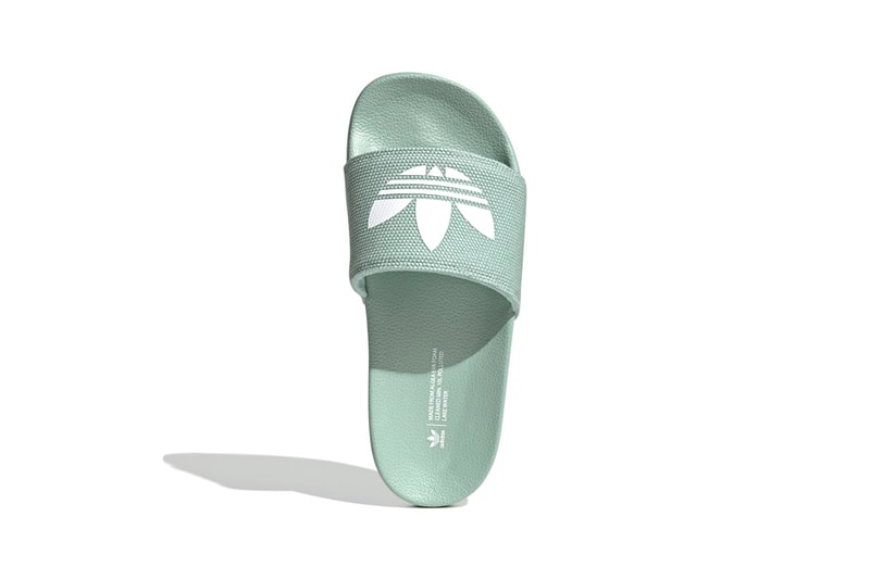 adidas Adilette Lite Slides Hazy Green Cloud White Footwear
