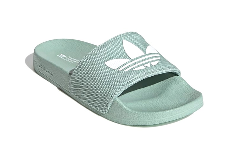 adidas Adilette Lite Slides Hazy Green Cloud White Footwear
