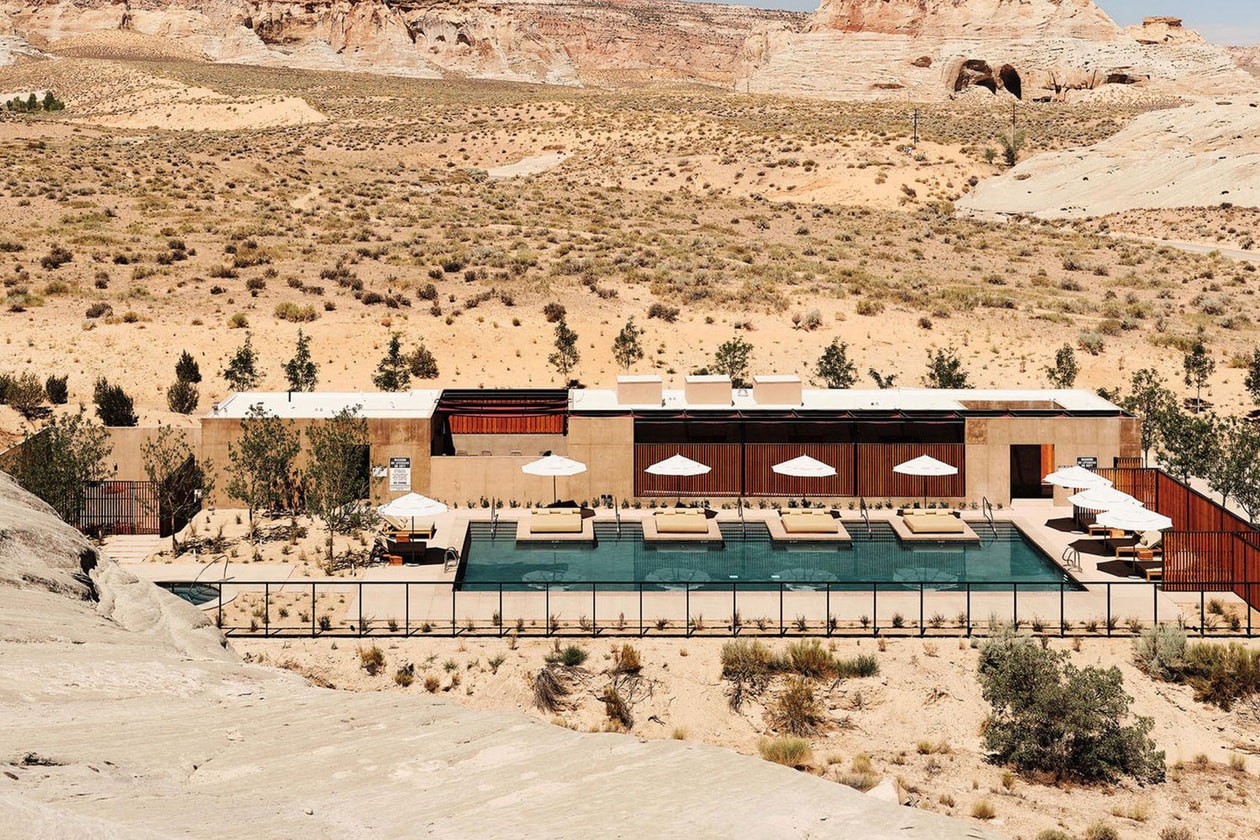 Amangiri Aman Utah Most Beautiful Hotel Best Luxury Resort Swimming Pool Lounge Desert Canyons