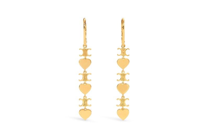 celine chinese valentines day collection gold earrings