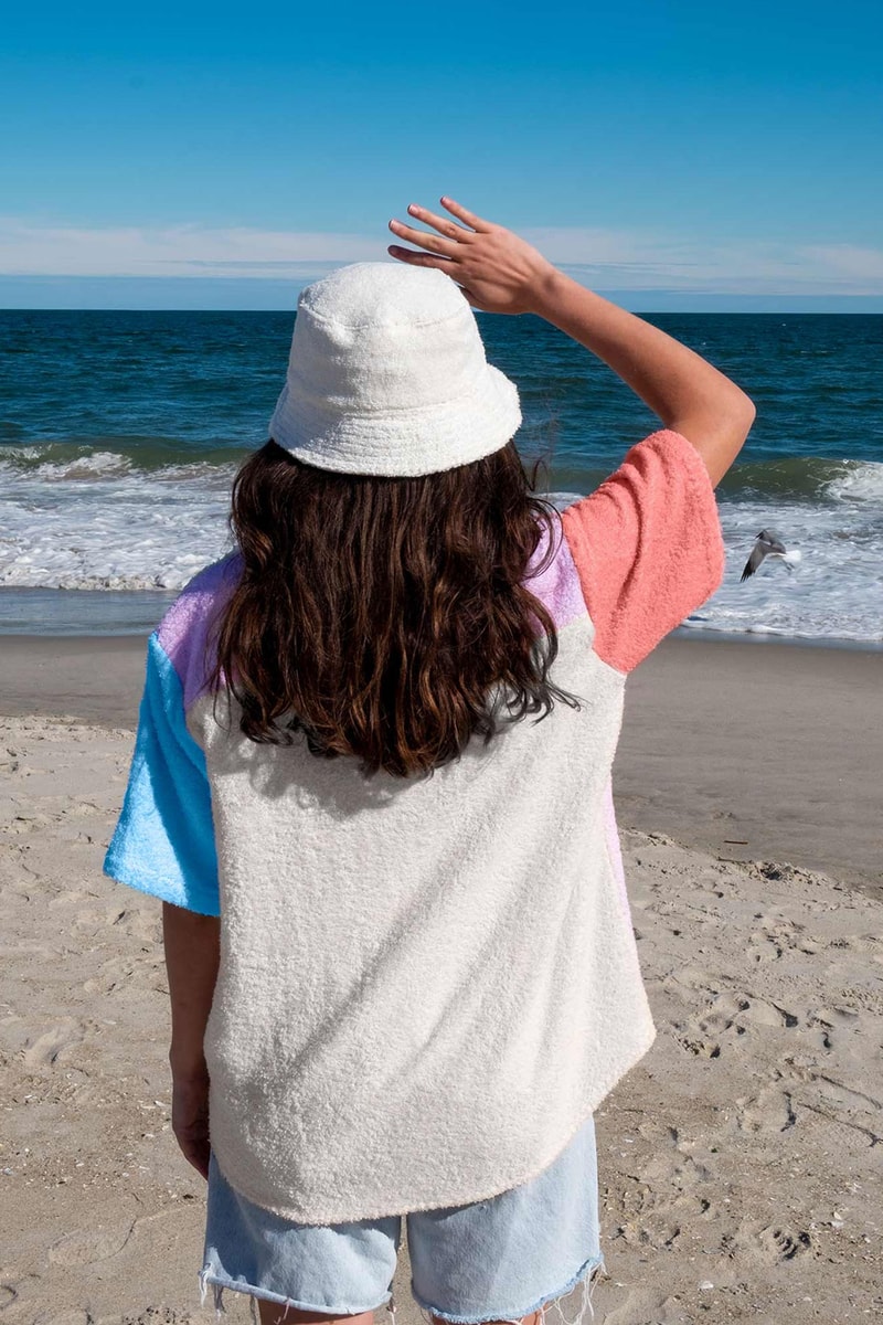 Ceremonia Latinx Clean Haircare Brand Terrycloth Capsule Collection Apparel Bucket Hat Shirt Beach