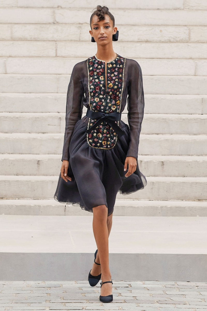 chanel fall winter 2022 haute couture collection runway virginie viard tweed dresses watch