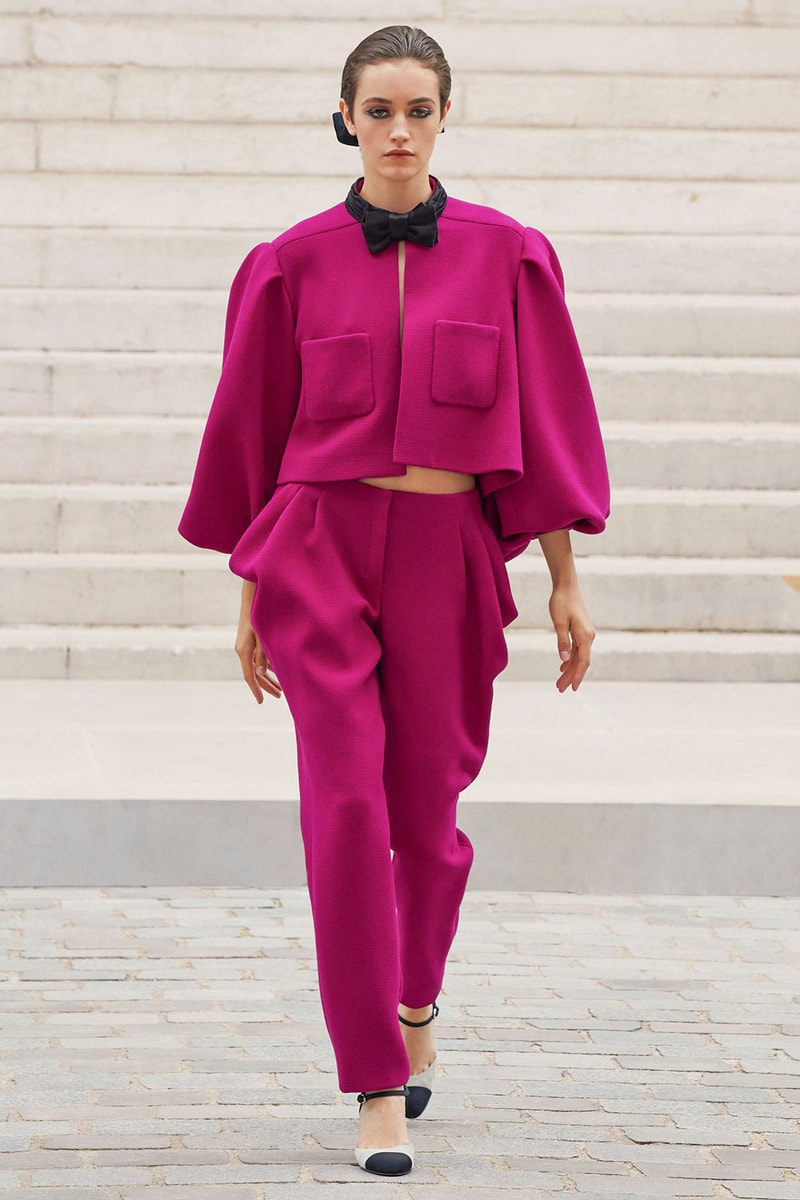 chanel fall winter 2022 haute couture collection runway virginie viard tweed dresses watch