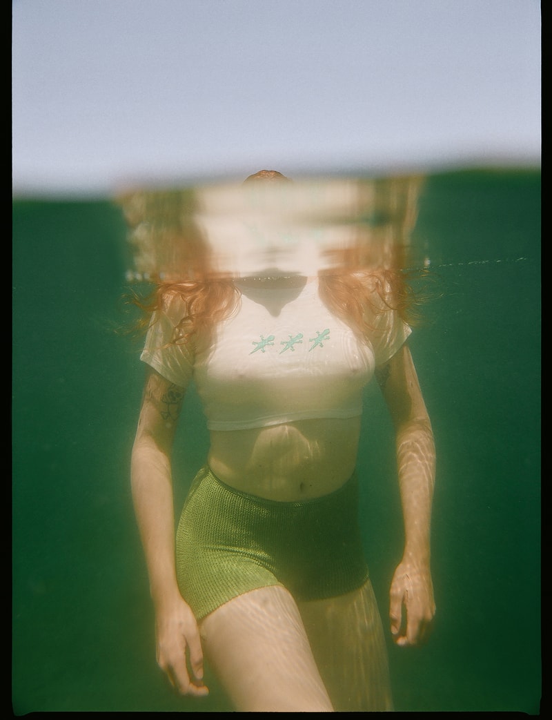 Friends With Animals Tavia Bonetti Clothing Brand Los Angeles Crazy Lizard Lady Collection Lookbook T-Shirt Crop Top