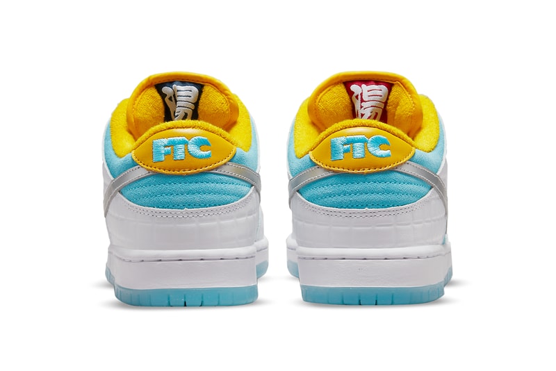 FTC Nike SB Dunk Low DH7687-400 Sneakers Collaboration Heel Logos