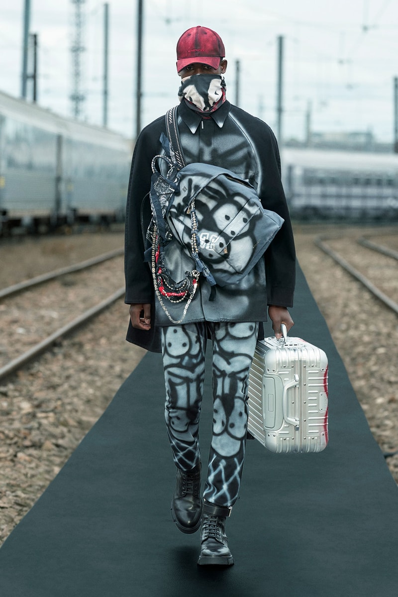 givenchy spring 2022 resort precollection matthew m williams rimowa graphic artist chito runway watch release date airbrush graffiti print 