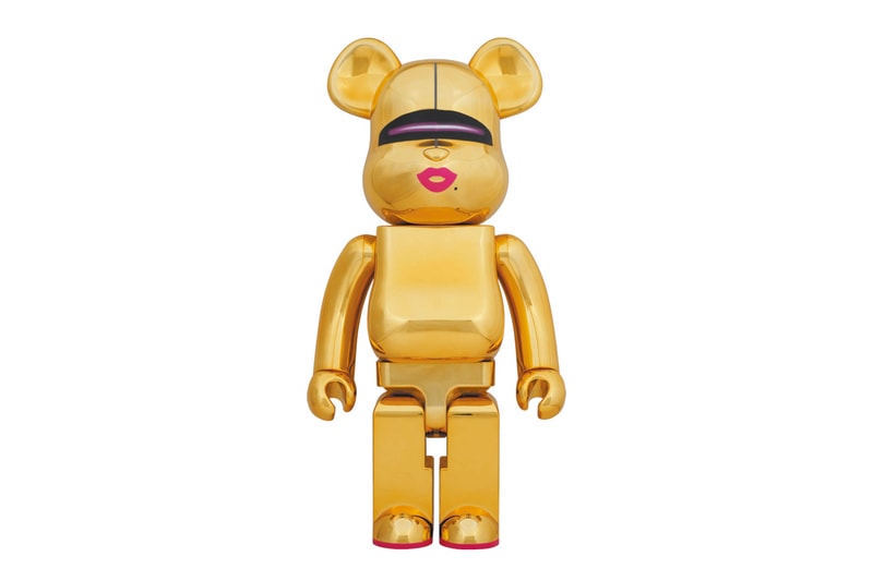 medicom toy bearbrick hajime sorayama collaboration 2g tokyo 1000% gold