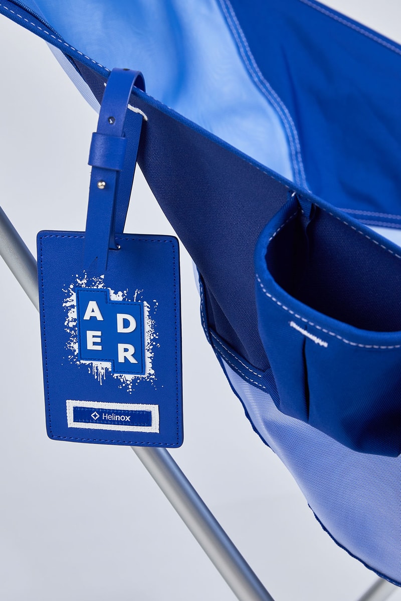 ADERERROR Helinox Collaboration Blue to Camping Outdoor Chair Apparel Price Where to Buy