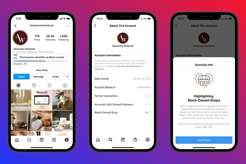 Instagram Black-Owned Business Feature Shops