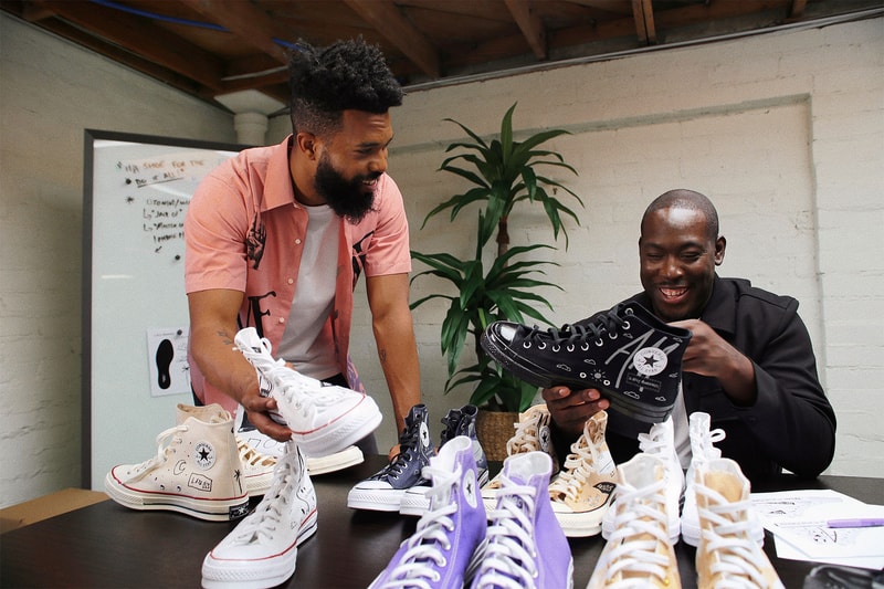 issa rae converse by you chuck 70 nicky fulcher collaboration purple beige white black