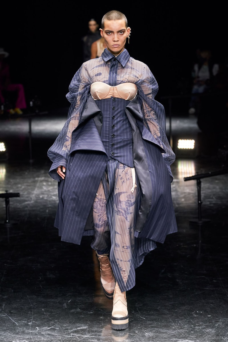 jean paul gaultier sacai fall winter couture chitose abe runway nike vaporwaffle collaboration
