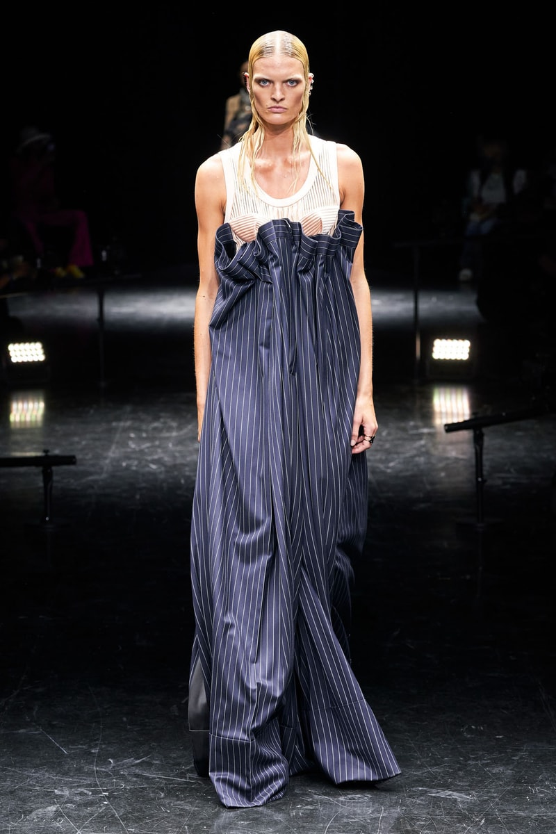 jean paul gaultier sacai fall winter couture chitose abe runway nike vaporwaffle collaboration