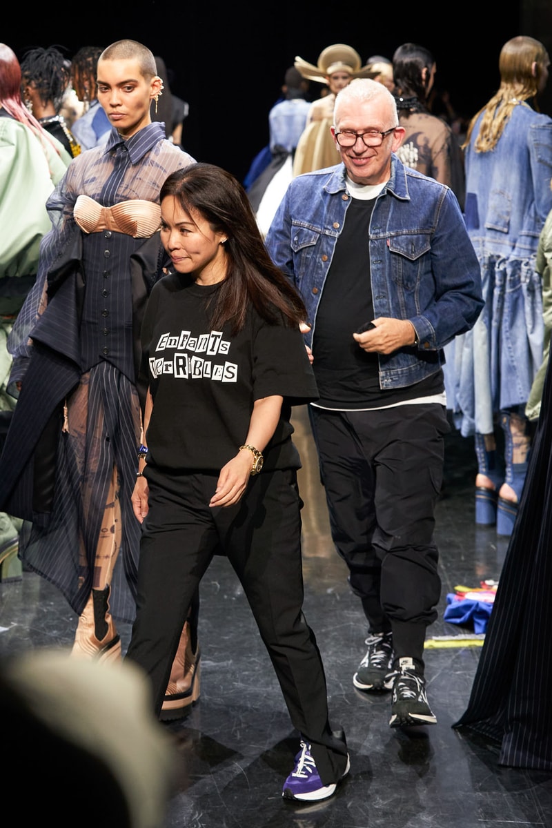 jean paul gaultier sacai fall winter couture chitose abe runway nike vaporwaffle collaboration