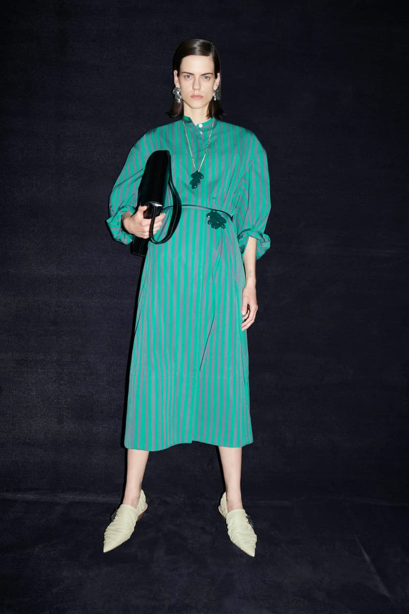 green emerald velvet dress Jil Sander