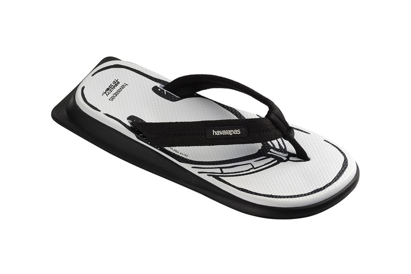 Havaianas Joshua Vides Reality to Idea Zori Flip Flops Black and white