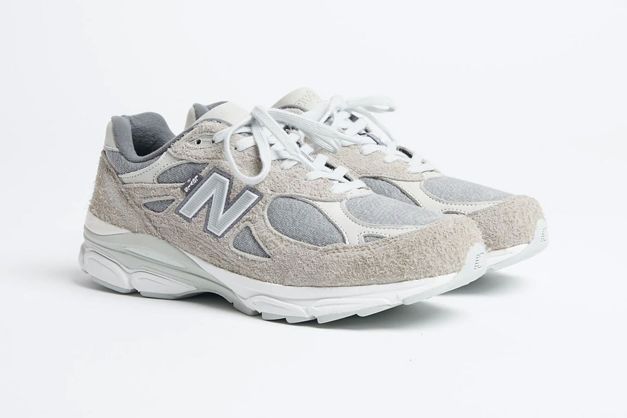 levis new balance nb 990v3 denim collaboration blue sneakers release info