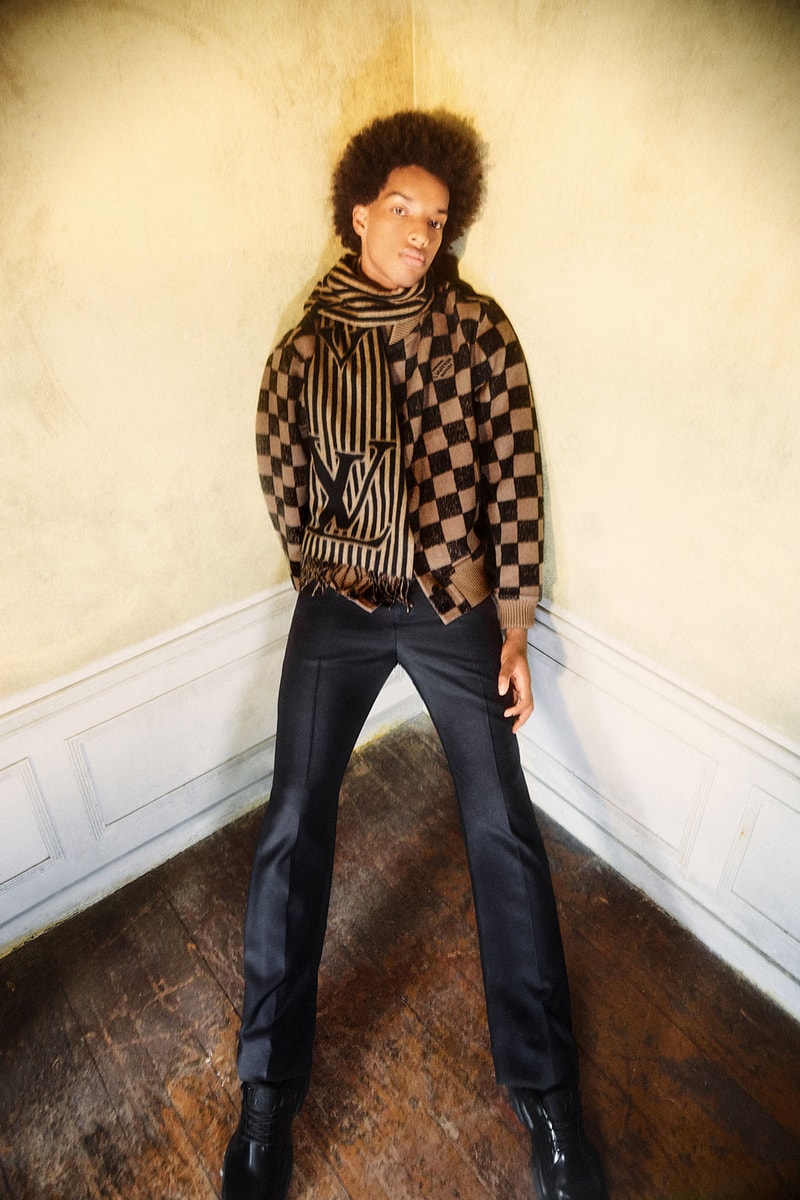 Louis Vuitton Mens Fall Collection Virgil Abloh Monogram Sweater Scarf